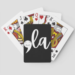 Retro Cat Comma La Kamala Harris 2024 Election Playing Cards