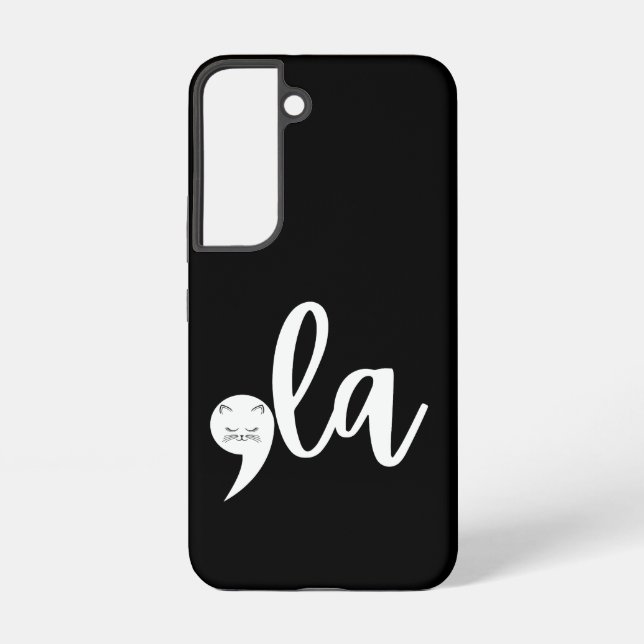 Retro Cat Comma La Kamala Harris 2024 Election  Samsung Galaxy S22 Case (Back)