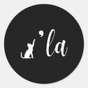 Retro Cat Comma La Kamala Harris For President 202 Classic Round Sticker
