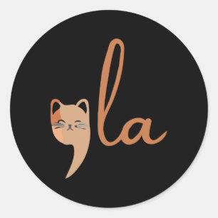 Retro Cat Comma La Kamala Harris For President 202 Classic Round Sticker