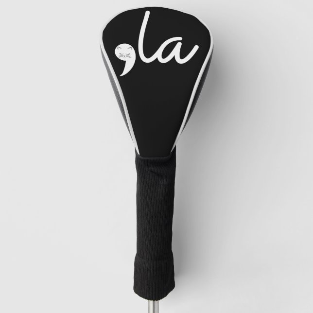 Retro Cat Comma La Kamala Harris For President 24 Golf Head Cover (Front)