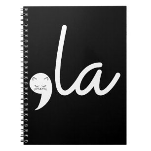 Retro Cat Comma La Kamala Harris For President 24 Notebook