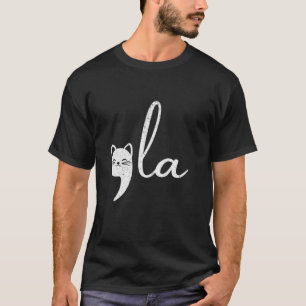 Retro Cat Comma La Kamala Harris Voting For Presid T-Shirt