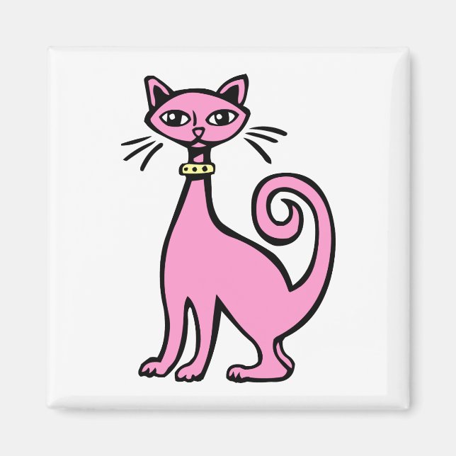Retro Cat - Customised Magnet (Front)
