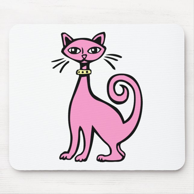 Retro Cat - Customised Mouse Mat (Front)
