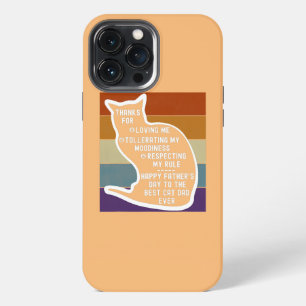 Retro Cat Dad Happy Fathers Day From Cat Best Cat iPhone 13 Pro Max Case