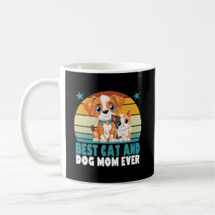 Retro Cat Dog Mom Cat Mama Furmama Puppy Kitty Mot Coffee Mug