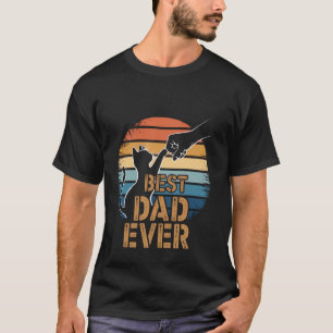 Retro Cat Funny Daddy Vintage Bump Fist Best Cat D T-Shirt