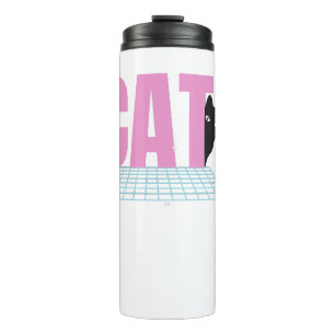 Retro Cat Grid — CAT Thermal Tumbler