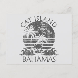 Retro Cat Island Bahamas Postcard Vacation Cruise