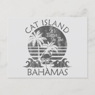 Retro Cat Island Bahamas Postcard Vacation Cruise