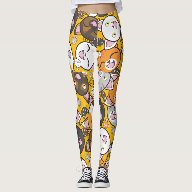 Retro Cat Leggings (Front)