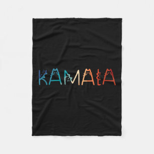 Retro Cat Lettering Positive Funny Fleece Blanket
