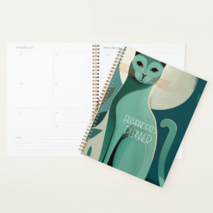 Retro Cat Lover's Planner with Customisable Name