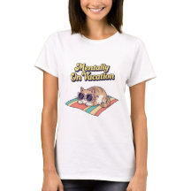 Retro Cat Mentally On Vacation Women’s T-Shirt