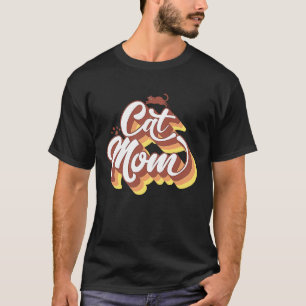 Retro Cat Mum Best Cat Mum Ever Mother's Day Cat T-Shirt