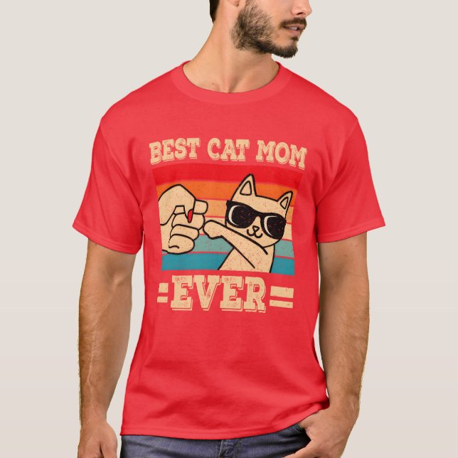 Retro Cat mum gift T-Shirt (Front)