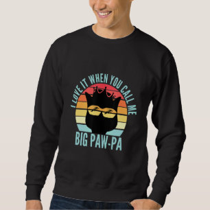Retro Cat Owner Humour Notorious Cat Paw Pa Sweatshirt