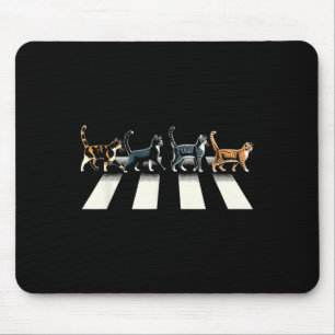 Retro Cat Rock And Roll Music Gift Men Kids Women Mouse Mat