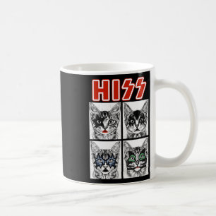 Retro Cat Rock Music Concert Band Men Kids Women F Coffee Mug