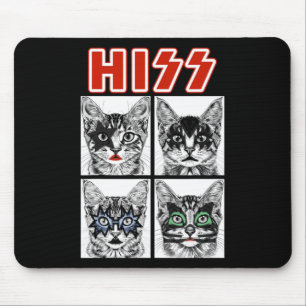 Retro Cat Rock Music Concert Band Men Kids Women F Mouse Mat