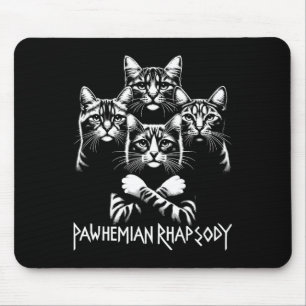 Retro Cat Rock Music Concert Band Men Kids Women F Mouse Mat