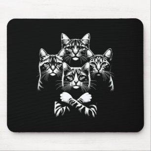 Retro Cat Rock Music Concert Band Men Kids Women F Mouse Mat