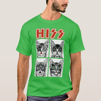 Retro Cat Rock Music Concert Band Men Women Funny T-Shirt