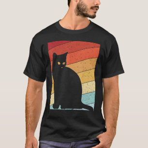 Retro Cat Shirt, Black Cat Shirt, Vintage Cat Shir T-Shirt