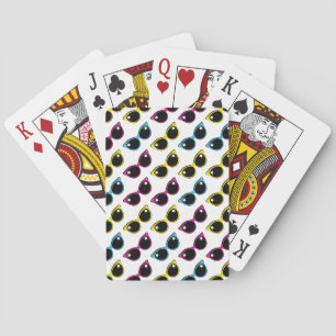 Retro Cat Sunglasses Pattern Playing Cards