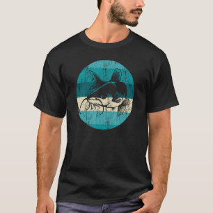Retro Catfish - Vintage Freshwater Catfish Fishing T-Shirt