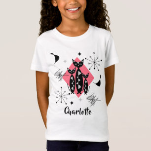 Retro Cats Atomic Starburst Modern Mid Century T-Shirt