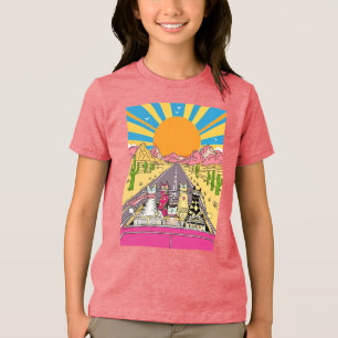 Retro Cats on Vacation Take a Road Trip Tri-Blend Shirt