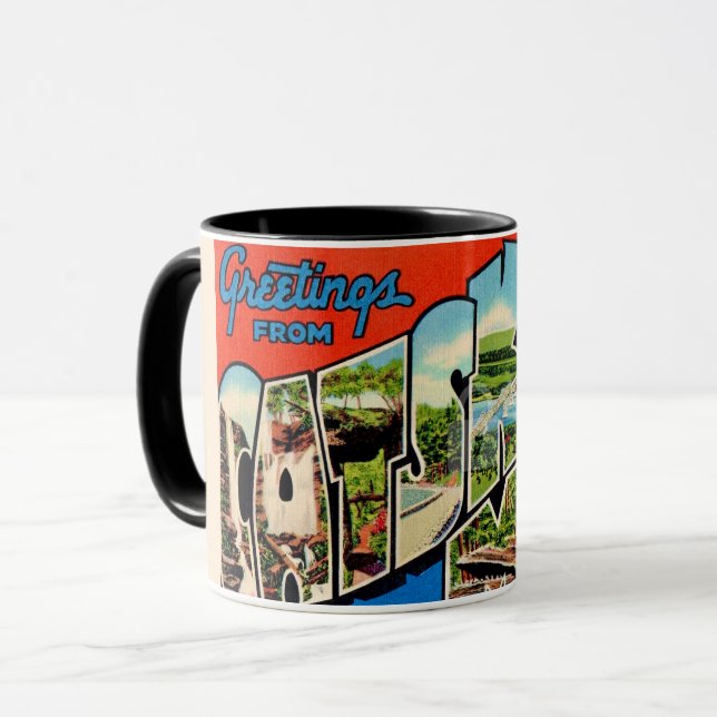 Retro Catskill Mountains  Mug (Front Left)