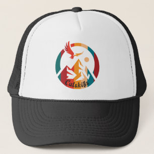 Retro Catskills Hike Sunset T-Shirt Trucker Hat