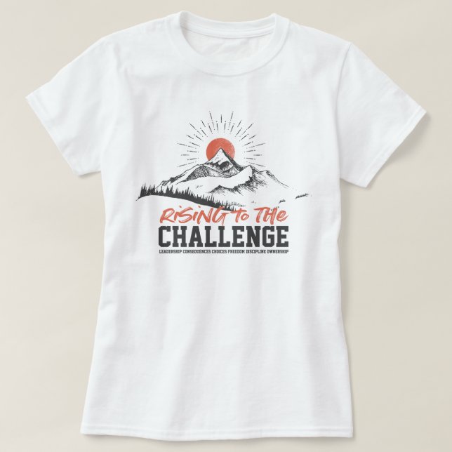 Retro CC Conversations Rising to the Challenge T-Shirt (Design Front)