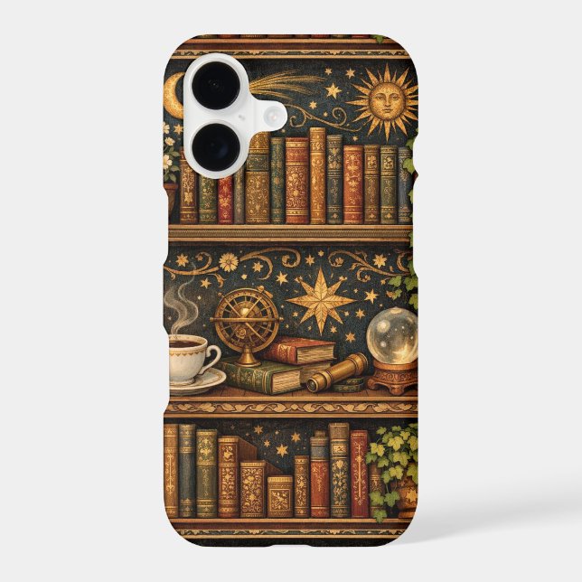 Retro celestial bookshelf book coffee lover (Back)