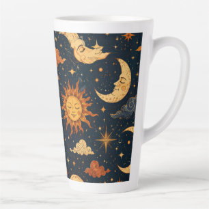 Retro Celestial Sun Moon Morning Coffee Mug Gift