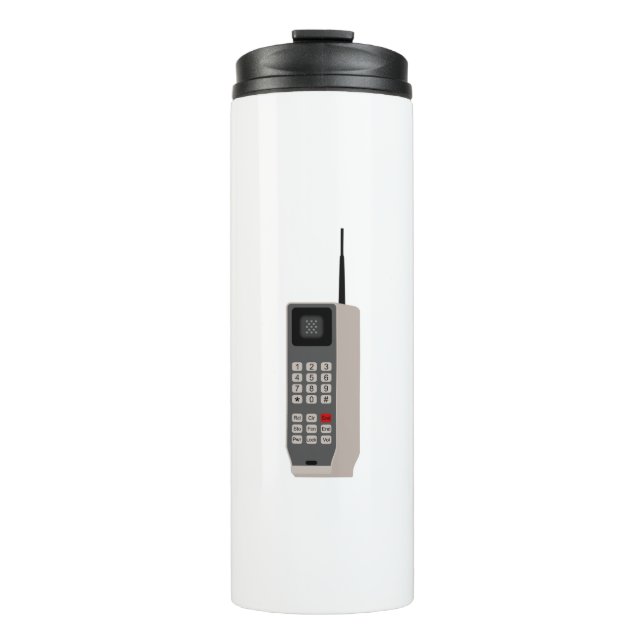 Retro Cell Phone Thermal Tumbler (Front)