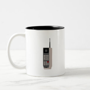 Retro Cell Phone Two-Tone Coffee Mug