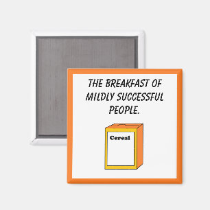 Retro Cereal Box Cartoon, Funny Pop Art Breakfast Magnet