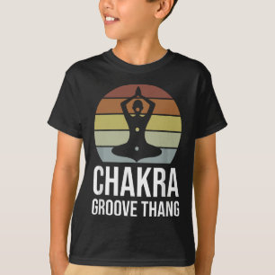 Retro Chakra Groove Thang Funny Yoga Spiritual Med T-Shirt
