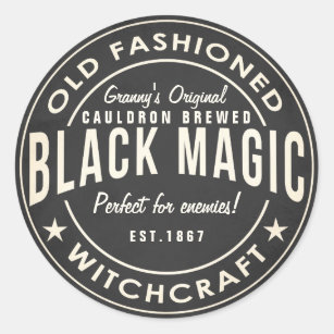 Retro chalkboard Black magic halloween sticker