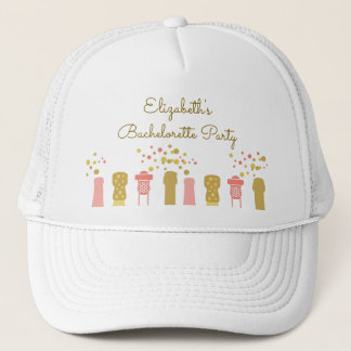 Retro Champagne Glam 1960s Bachelorette Party Trucker Hat