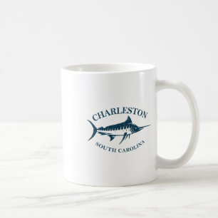 Retro Charleston South Carolina Vintage Fishing Bo Coffee Mug