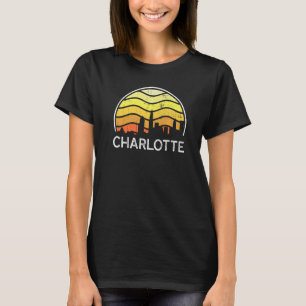 Retro Charlotte Visitors Skyline Vintage Urban T-Shirt