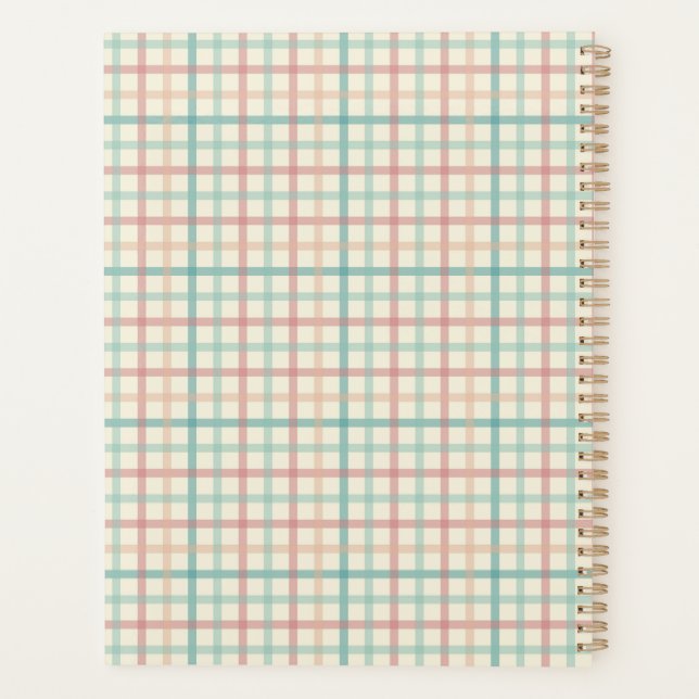 Retro checked palnner planner (Back)
