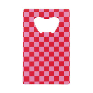 Retro Checkerboard Checkered Pattern Pink Orange