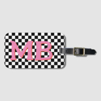 Retro Checkerboard Checkered Pattern Pink Orange