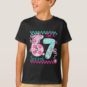 Retro Checkered Valentine Six Seven Meme 67 Viral T-Shirt